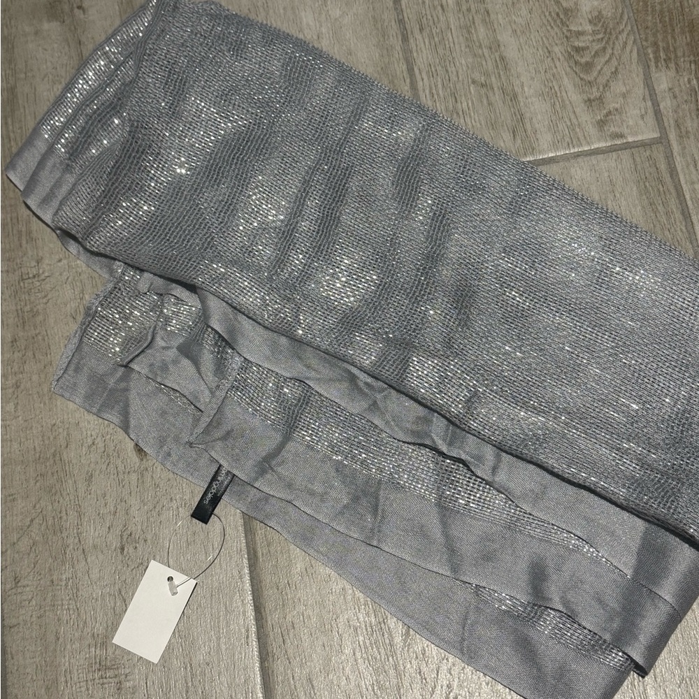 NWT Bloomingdale’s Silver Metallic Scarf